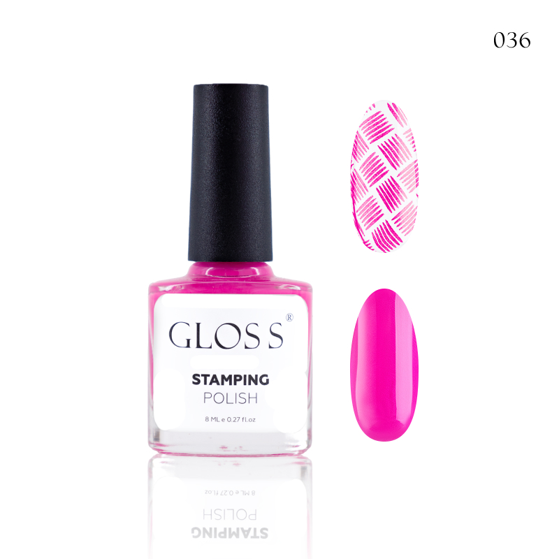 GLOSS Stamping polish 36, 8 ml (neon pink)